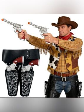 Western Cowboy Fake Western Gun Weapon with Adjustable Belt